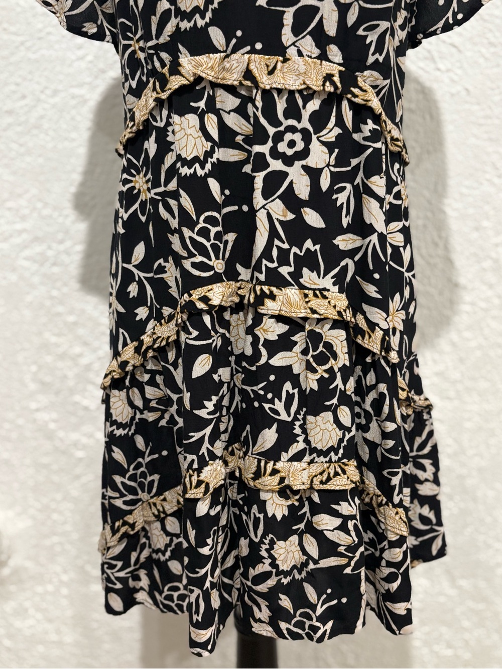 By Anthropologie Robin Tiered Mini Dress Size XXS - Picture 8 of 13